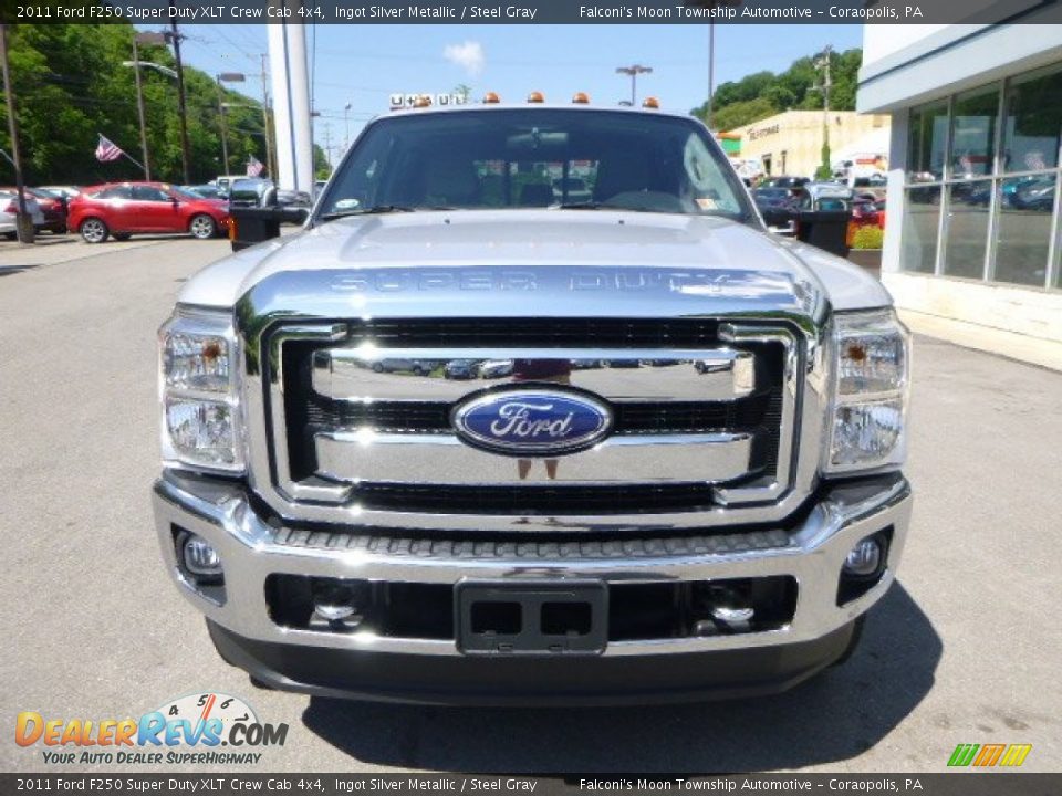 2011 Ford F250 Super Duty XLT Crew Cab 4x4 Ingot Silver Metallic / Steel Gray Photo #8