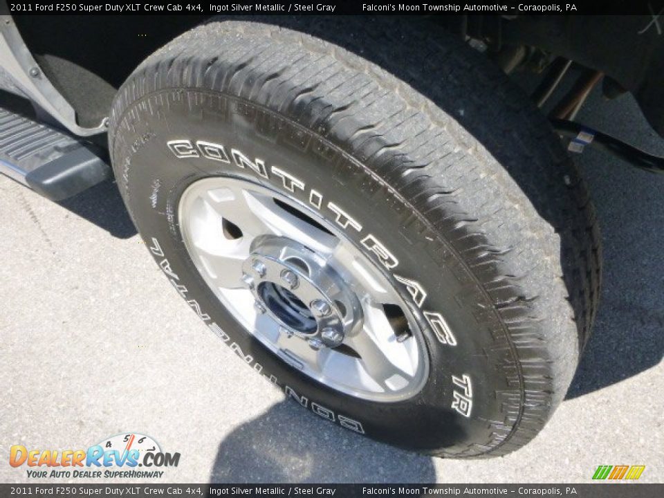 2011 Ford F250 Super Duty XLT Crew Cab 4x4 Ingot Silver Metallic / Steel Gray Photo #10