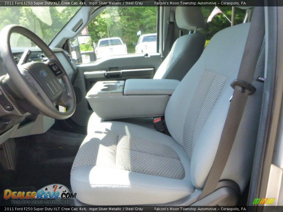 2011 Ford F250 Super Duty XLT Crew Cab 4x4 Ingot Silver Metallic / Steel Gray Photo #17