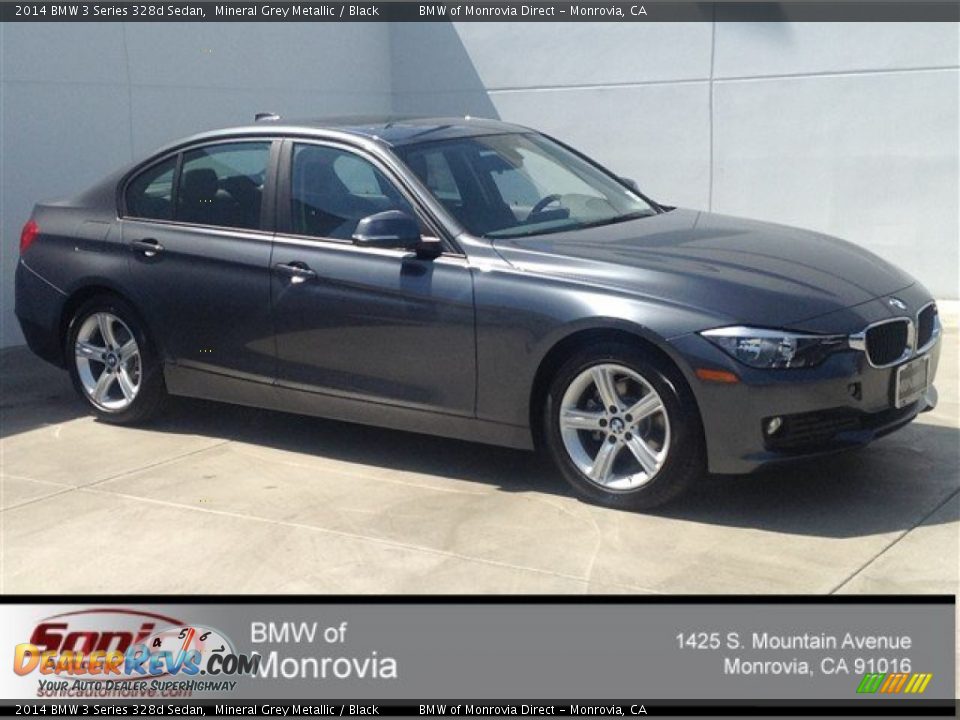 2014 BMW 3 Series 328d Sedan Mineral Grey Metallic / Black Photo #1