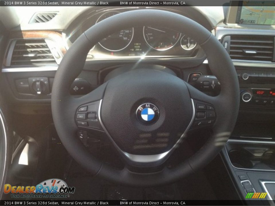 2014 BMW 3 Series 328d Sedan Mineral Grey Metallic / Black Photo #9