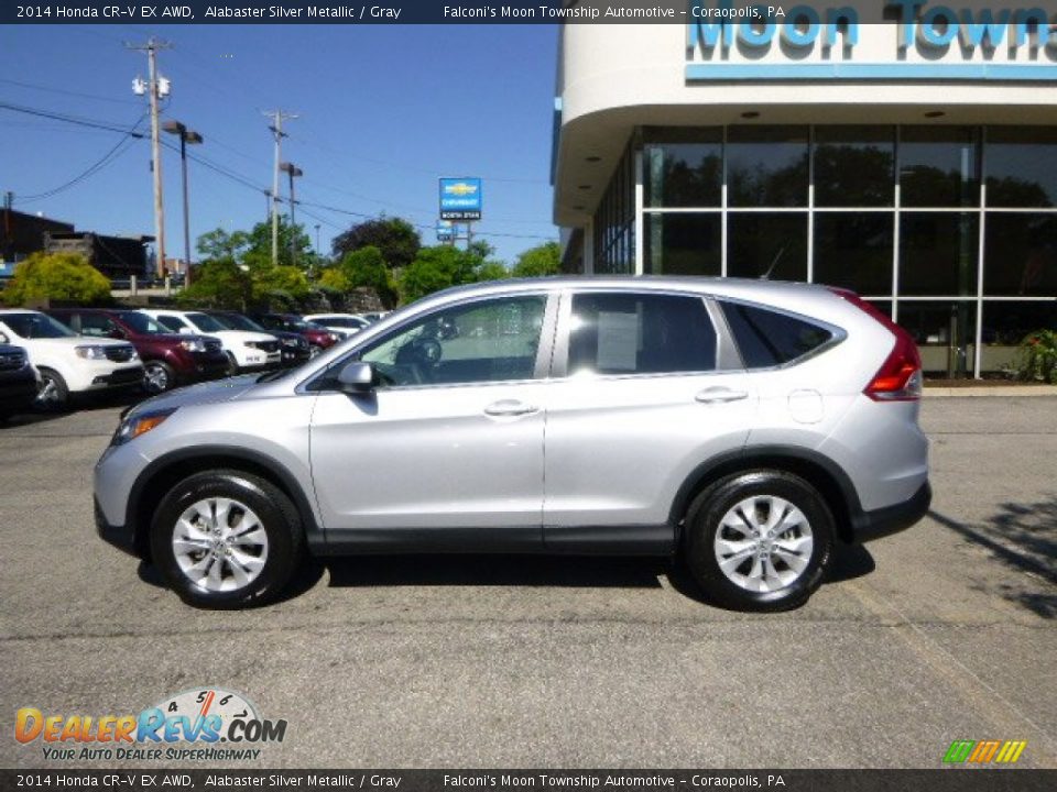 2014 Honda CR-V EX AWD Alabaster Silver Metallic / Gray Photo #2
