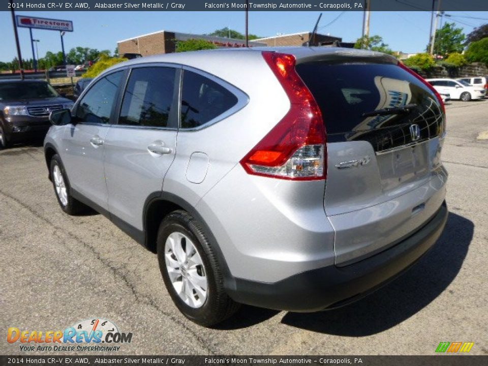 2014 Honda CR-V EX AWD Alabaster Silver Metallic / Gray Photo #3