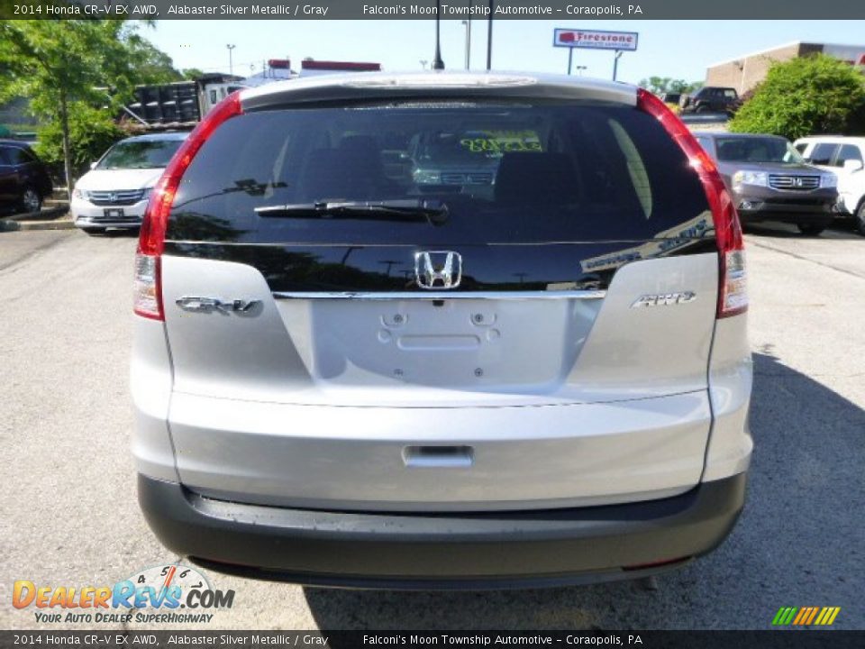 2014 Honda CR-V EX AWD Alabaster Silver Metallic / Gray Photo #4