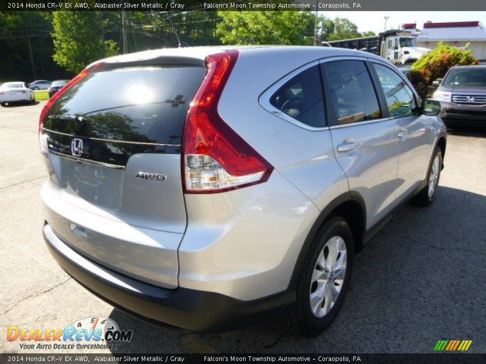 2014 Honda CR-V EX AWD Alabaster Silver Metallic / Gray Photo #5
