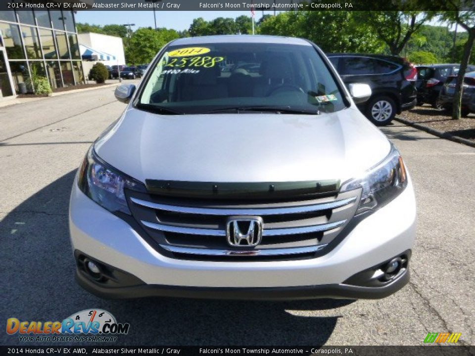 2014 Honda CR-V EX AWD Alabaster Silver Metallic / Gray Photo #8