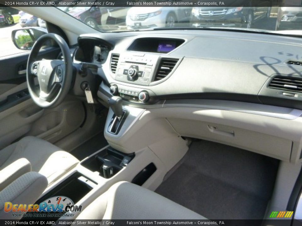 2014 Honda CR-V EX AWD Alabaster Silver Metallic / Gray Photo #11