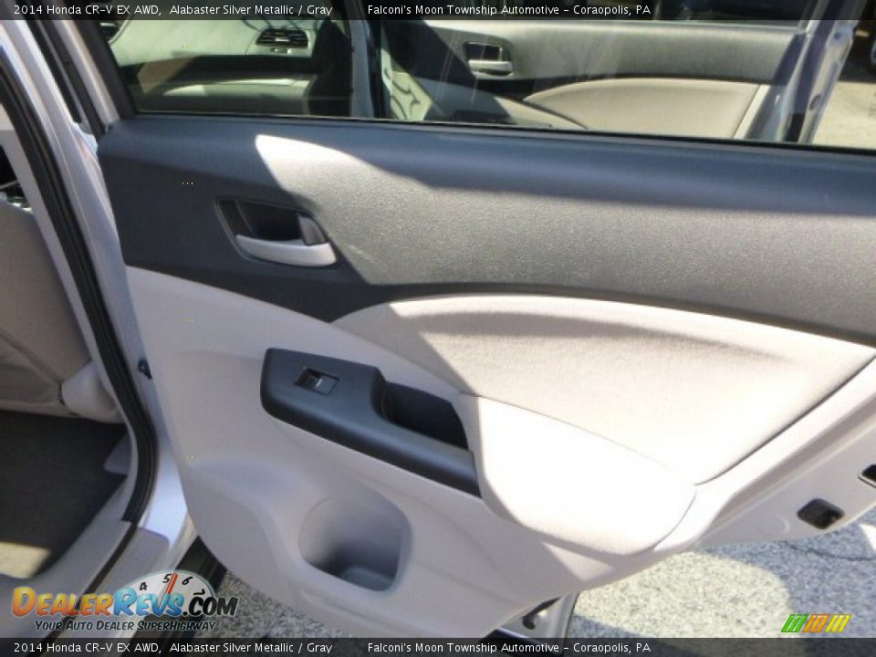 2014 Honda CR-V EX AWD Alabaster Silver Metallic / Gray Photo #14