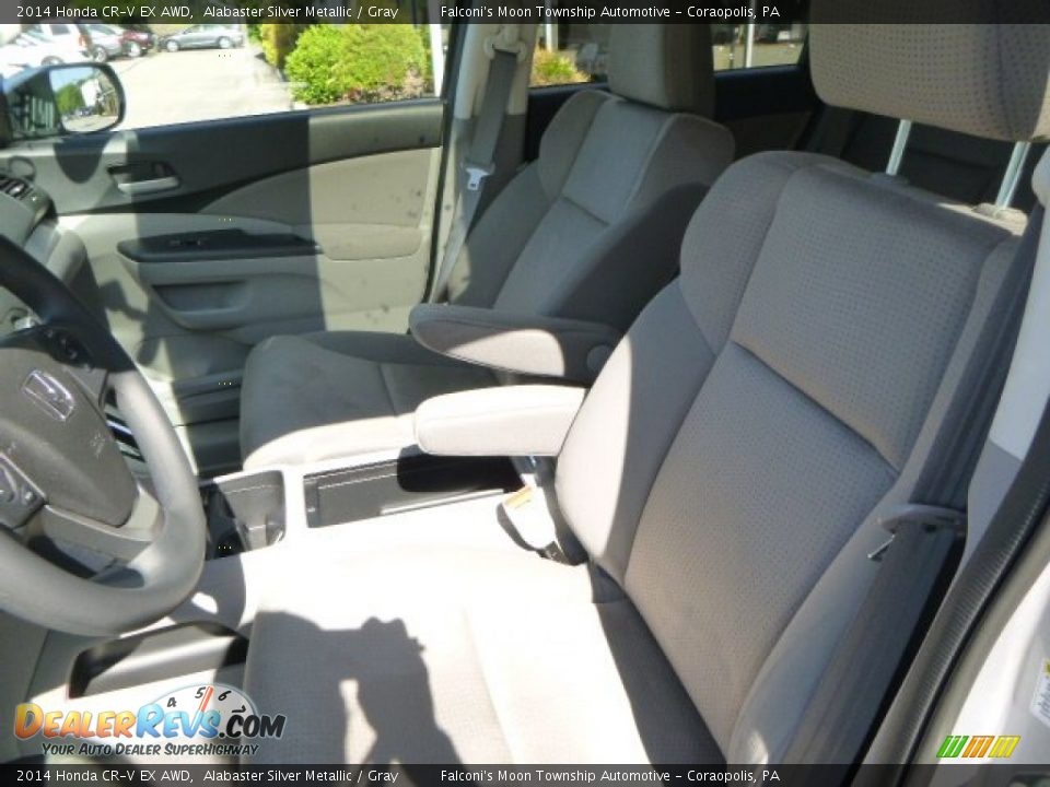 2014 Honda CR-V EX AWD Alabaster Silver Metallic / Gray Photo #15