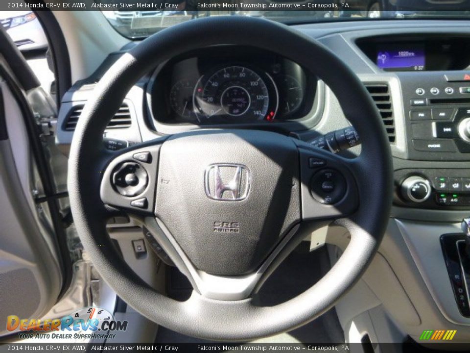2014 Honda CR-V EX AWD Alabaster Silver Metallic / Gray Photo #21