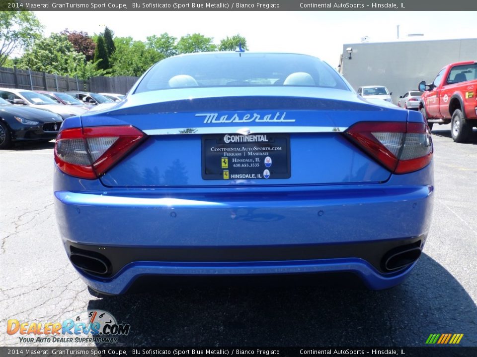 2014 Maserati GranTurismo Sport Coupe Blu Sofisticato (Sport Blue Metallic) / Bianco Pregiato Photo #5