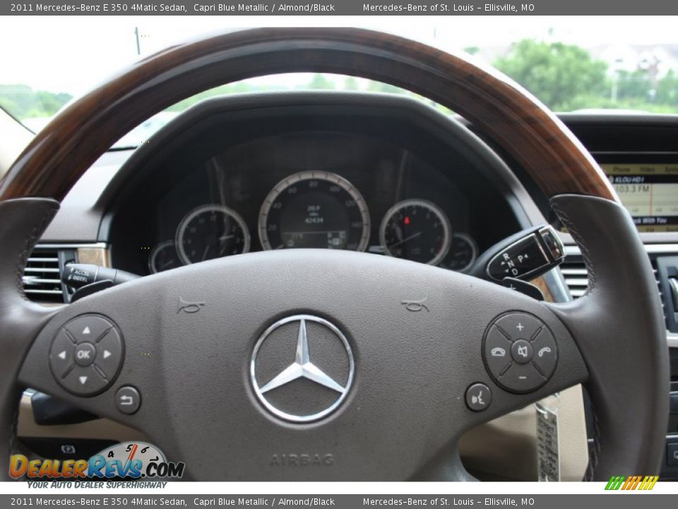 2011 Mercedes-Benz E 350 4Matic Sedan Capri Blue Metallic / Almond/Black Photo #17