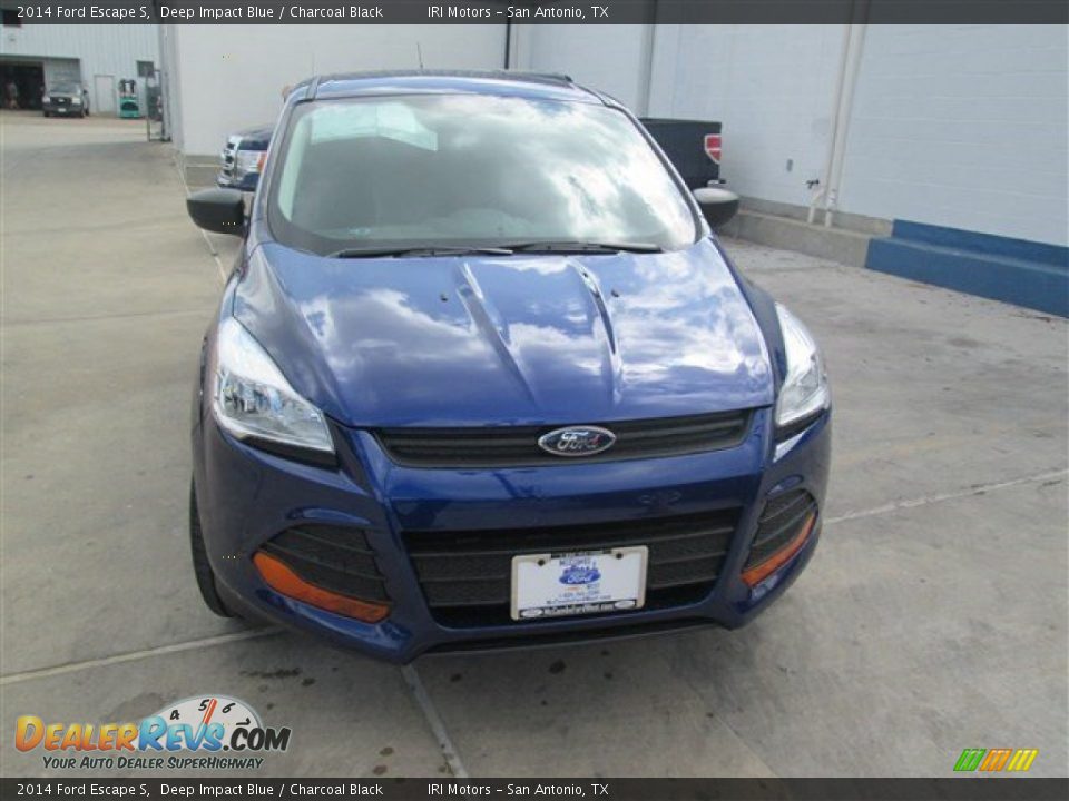 2014 Ford Escape S Deep Impact Blue / Charcoal Black Photo #2