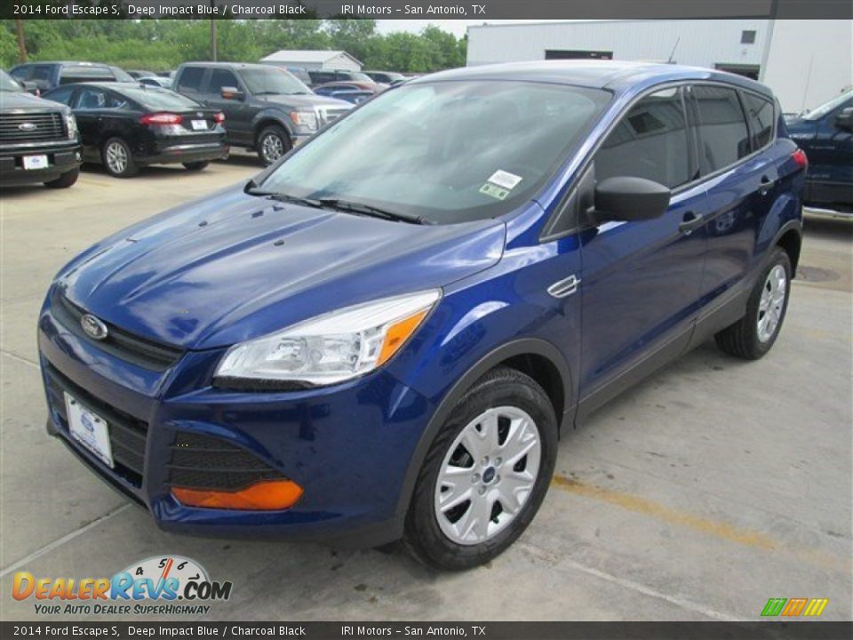 2014 Ford Escape S Deep Impact Blue / Charcoal Black Photo #3