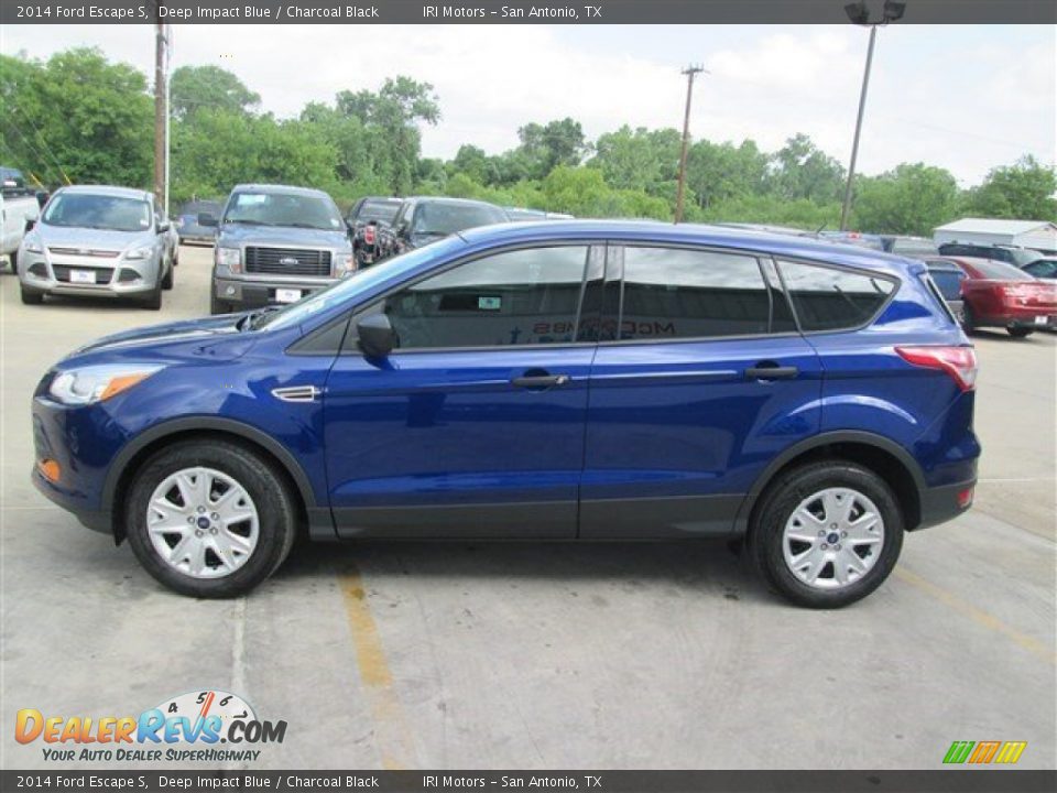 2014 Ford Escape S Deep Impact Blue / Charcoal Black Photo #4