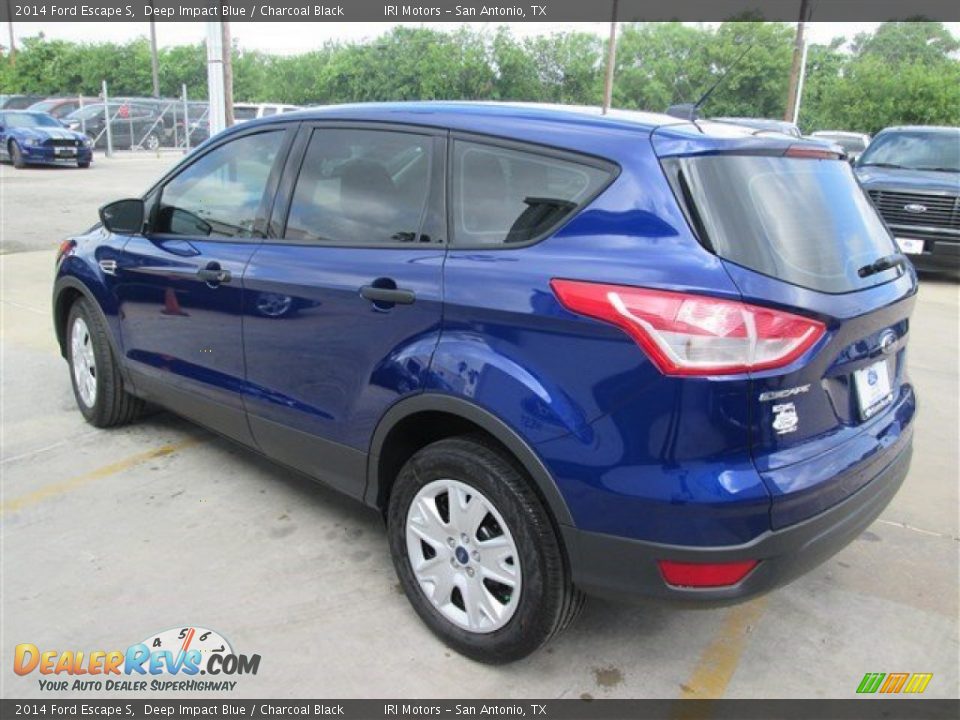 2014 Ford Escape S Deep Impact Blue / Charcoal Black Photo #5