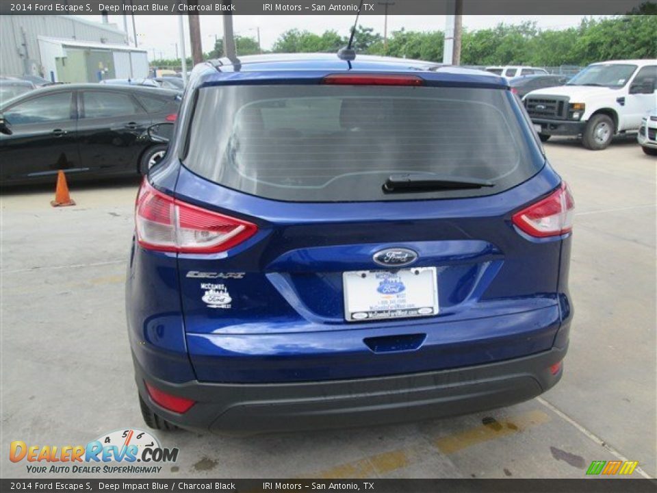 2014 Ford Escape S Deep Impact Blue / Charcoal Black Photo #6