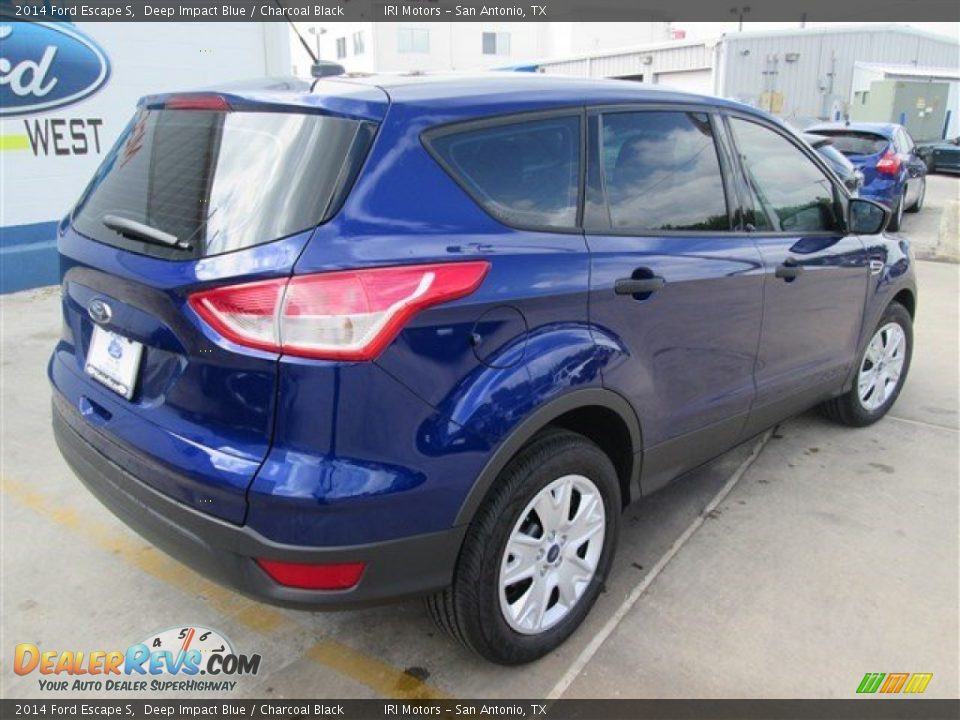2014 Ford Escape S Deep Impact Blue / Charcoal Black Photo #7