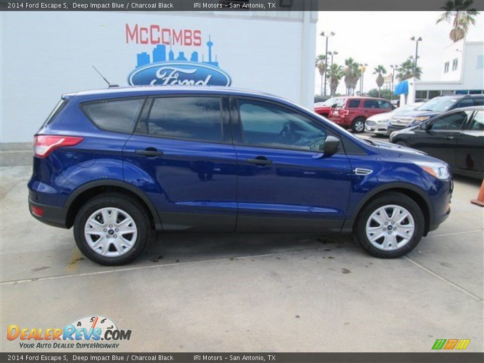 2014 Ford Escape S Deep Impact Blue / Charcoal Black Photo #9