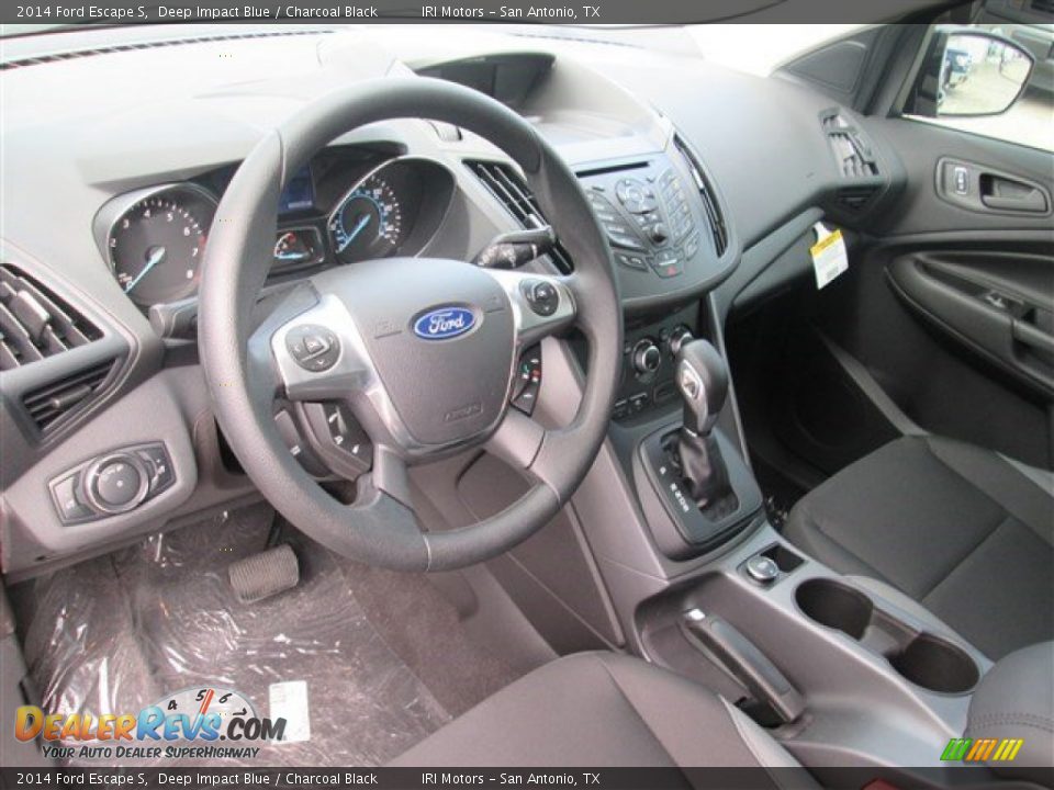 2014 Ford Escape S Deep Impact Blue / Charcoal Black Photo #10