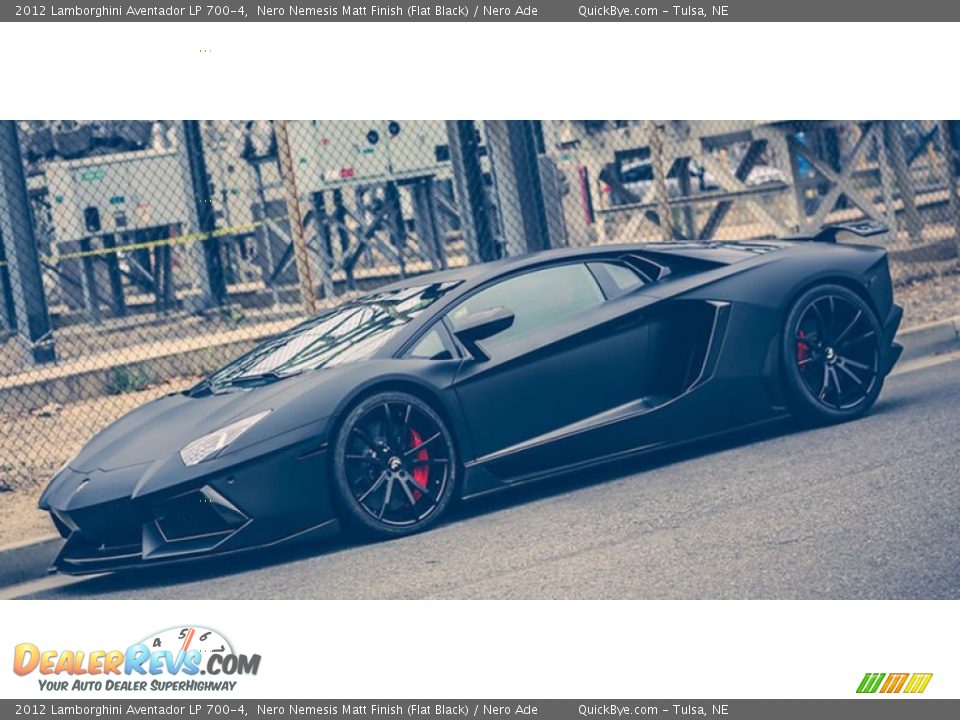 Nero Nemesis Matt Finish (Flat Black) 2012 Lamborghini Aventador LP 700-4 Photo #1