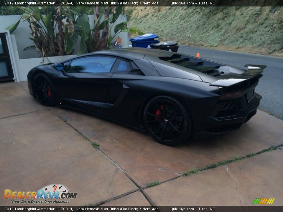 Nero Nemesis Matt Finish (Flat Black) 2012 Lamborghini Aventador LP 700-4 Photo #3