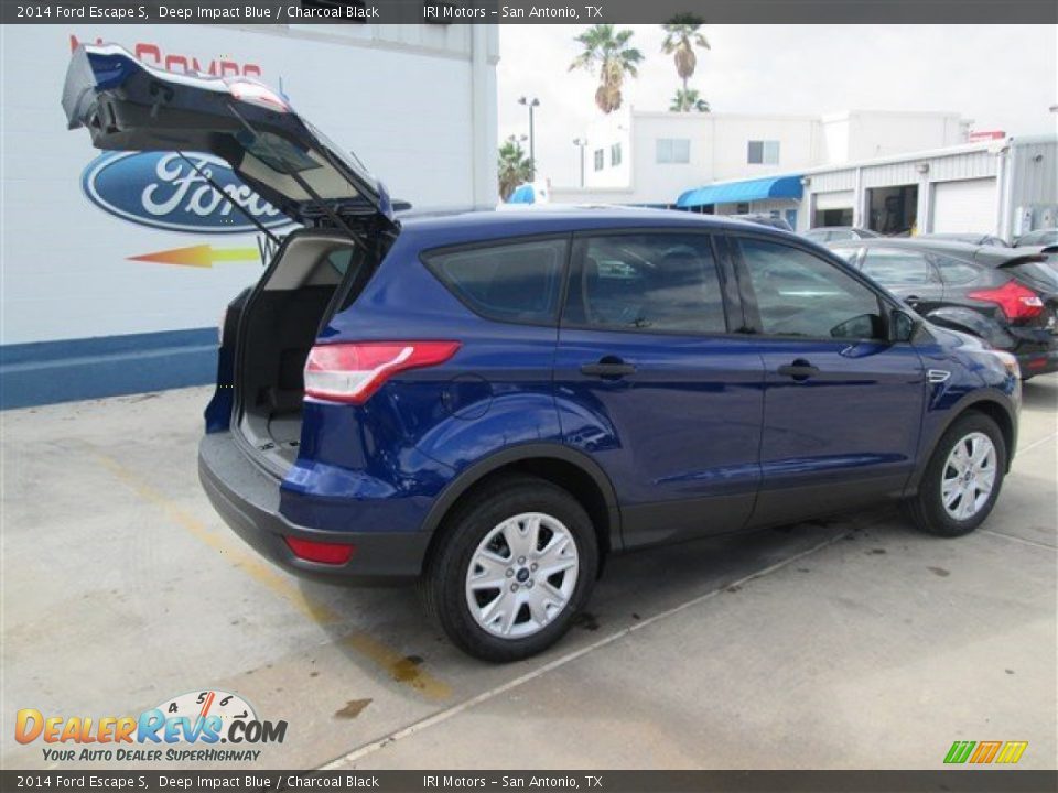 2014 Ford Escape S Deep Impact Blue / Charcoal Black Photo #15