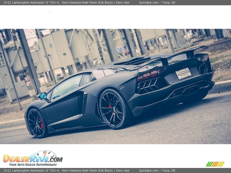 2012 Lamborghini Aventador LP 700-4 Nero Nemesis Matt Finish (Flat Black) / Nero Ade Photo #5