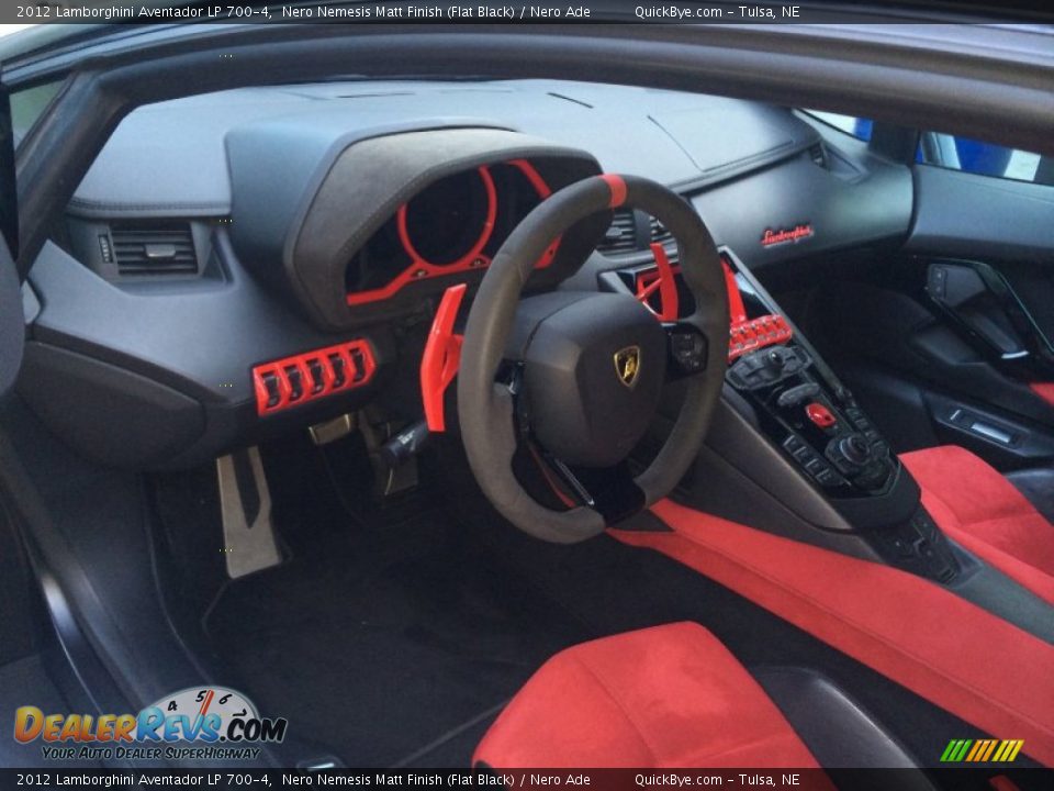 Nero Ade Interior - 2012 Lamborghini Aventador LP 700-4 Photo #7