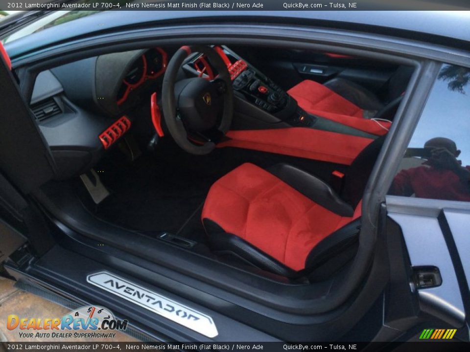 2012 Lamborghini Aventador LP 700-4 Nero Nemesis Matt Finish (Flat Black) / Nero Ade Photo #8