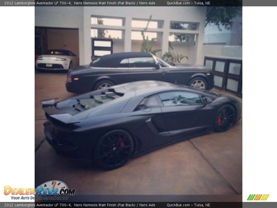 2012 Lamborghini Aventador LP 700-4 Nero Nemesis Matt Finish (Flat Black) / Nero Ade Photo #10