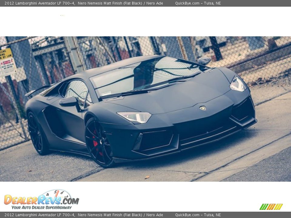 2012 Lamborghini Aventador LP 700-4 Nero Nemesis Matt Finish (Flat Black) / Nero Ade Photo #11