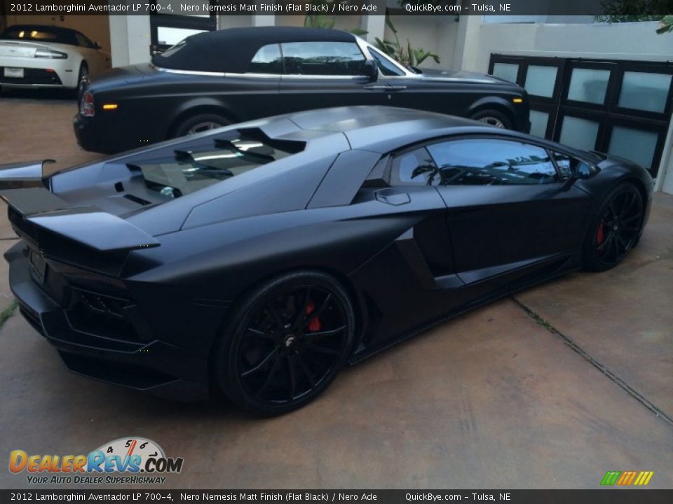 2012 Lamborghini Aventador LP 700-4 Nero Nemesis Matt Finish (Flat Black) / Nero Ade Photo #13