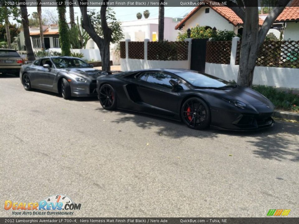 2012 Lamborghini Aventador LP 700-4 Nero Nemesis Matt Finish (Flat Black) / Nero Ade Photo #14