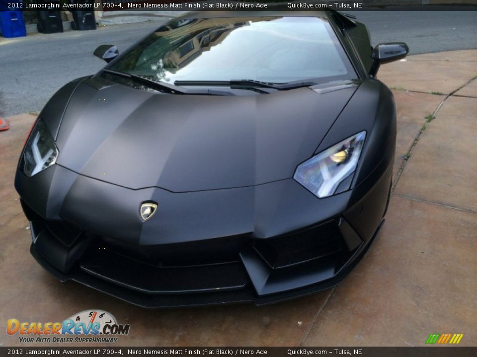 Nero Nemesis Matt Finish (Flat Black) 2012 Lamborghini Aventador LP 700-4 Photo #17