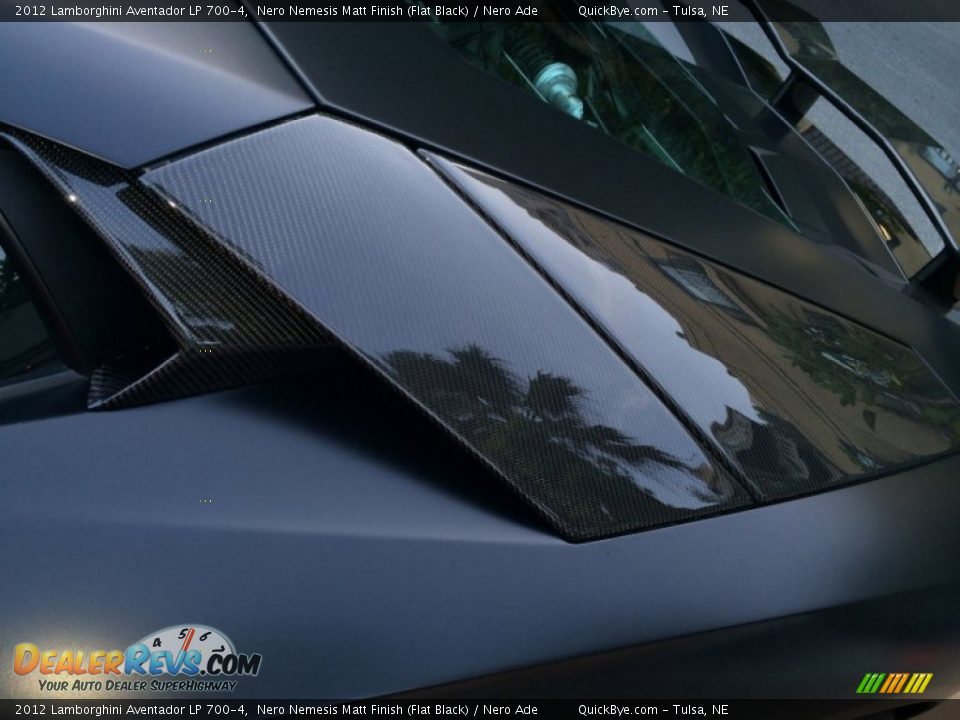 2012 Lamborghini Aventador LP 700-4 Nero Nemesis Matt Finish (Flat Black) / Nero Ade Photo #19