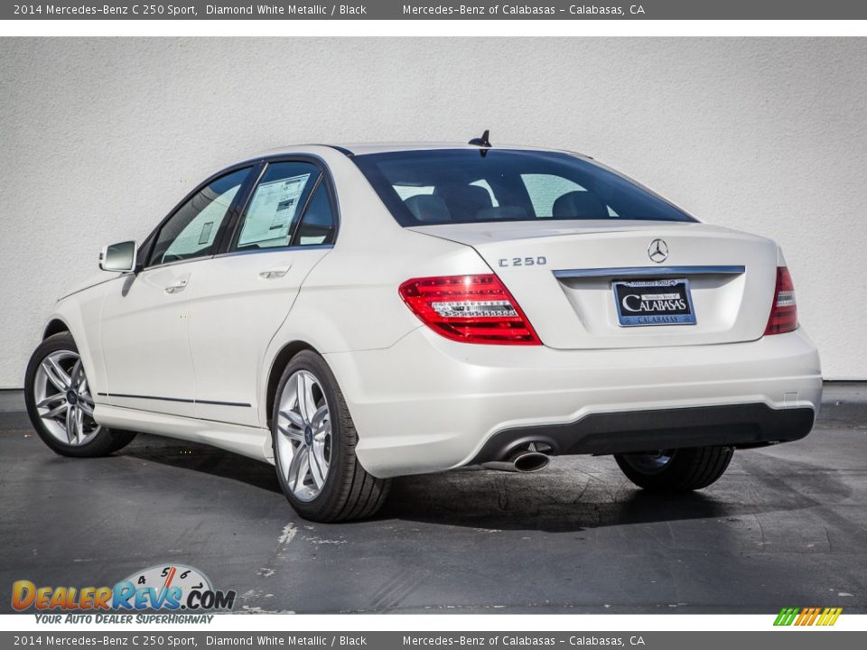 2014 Mercedes-Benz C 250 Sport Diamond White Metallic / Black Photo #2