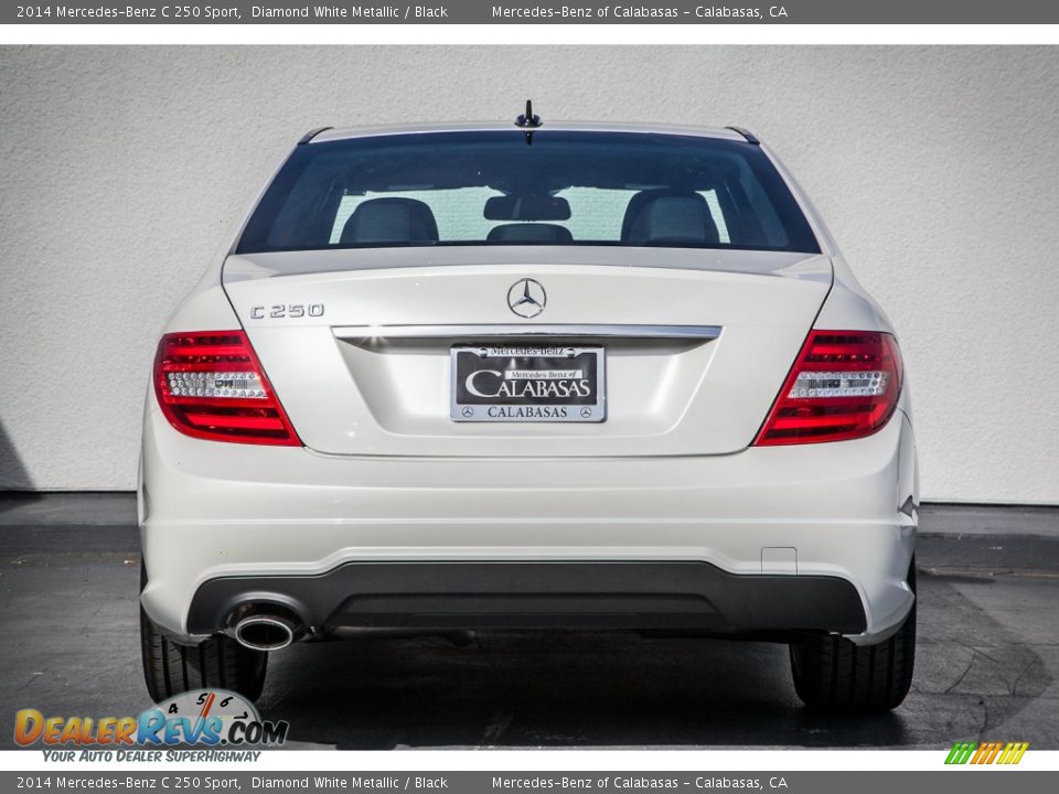 2014 Mercedes-Benz C 250 Sport Diamond White Metallic / Black Photo #3
