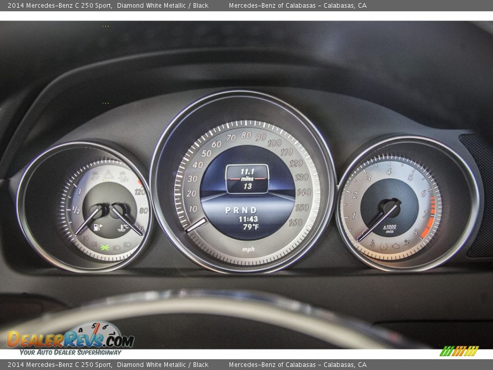 2014 Mercedes-Benz C 250 Sport Diamond White Metallic / Black Photo #6