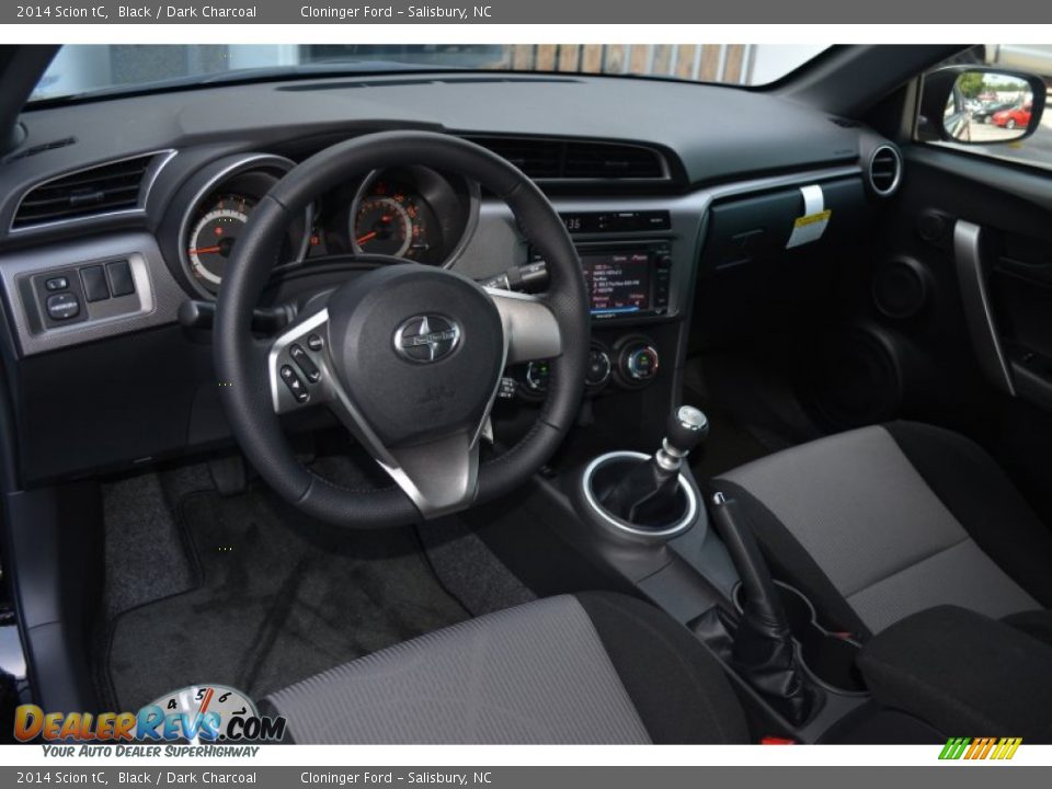 2014 Scion tC Black / Dark Charcoal Photo #7