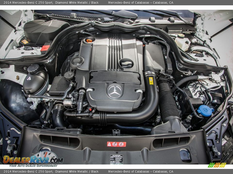 2014 Mercedes-Benz C 250 Sport Diamond White Metallic / Black Photo #9