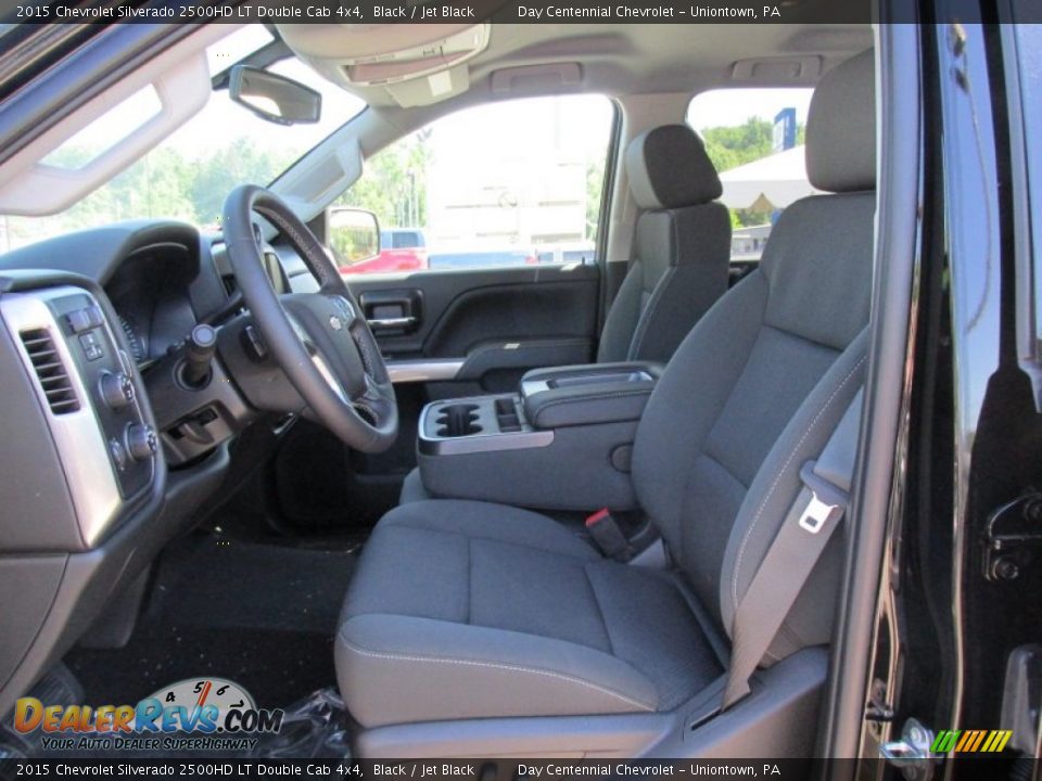 2015 Chevrolet Silverado 2500HD LT Double Cab 4x4 Black / Jet Black Photo #14