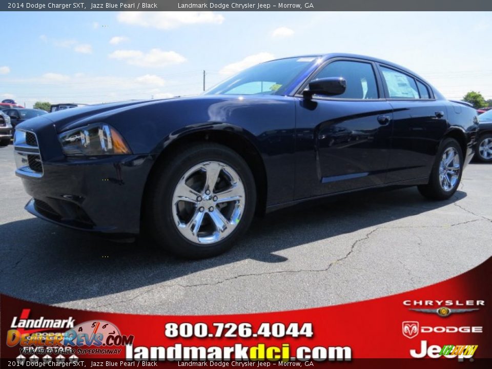 2014 Dodge Charger SXT Jazz Blue Pearl / Black Photo #1