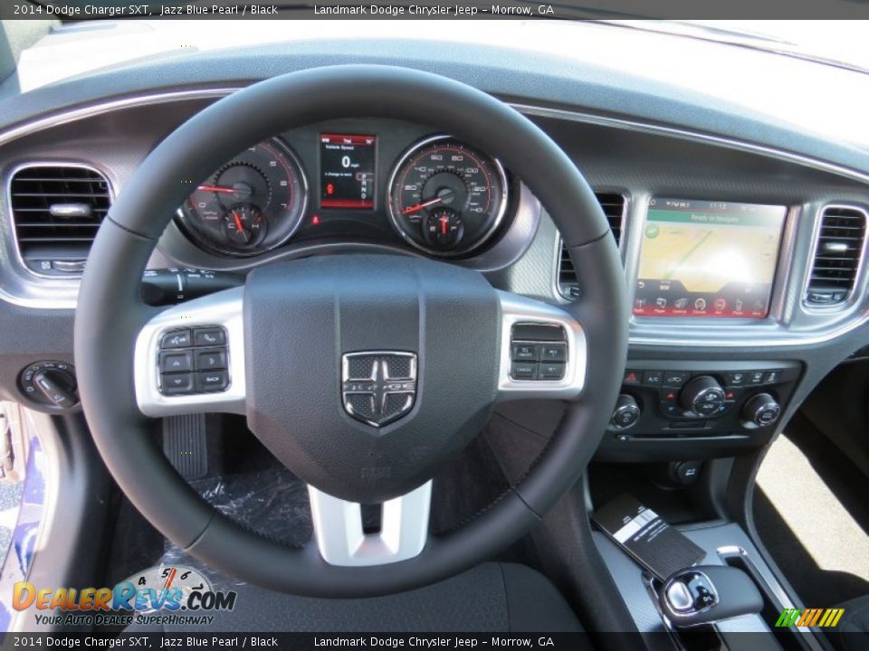 2014 Dodge Charger SXT Jazz Blue Pearl / Black Photo #8