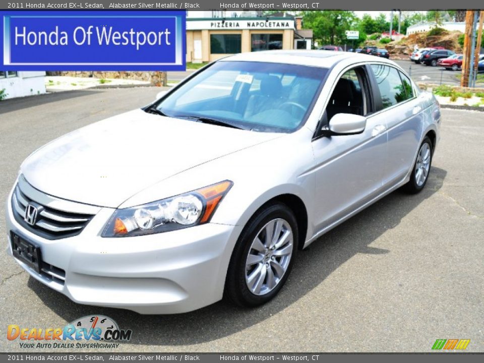 2011 Honda Accord EX-L Sedan Alabaster Silver Metallic / Black Photo #1