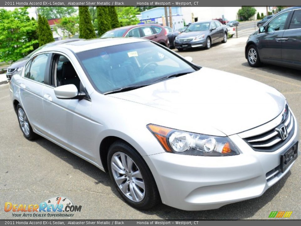 2011 Honda Accord EX-L Sedan Alabaster Silver Metallic / Black Photo #3