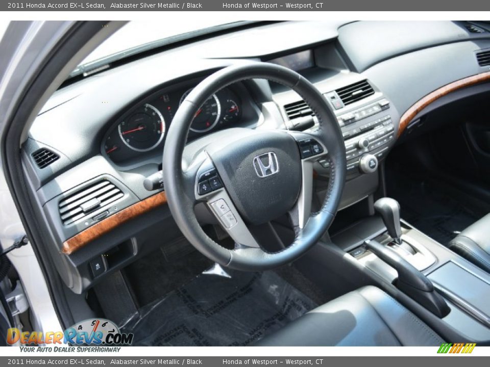 2011 Honda Accord EX-L Sedan Alabaster Silver Metallic / Black Photo #5