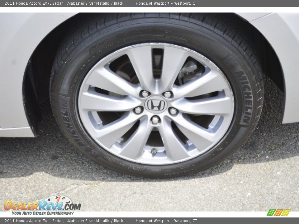 2011 Honda Accord EX-L Sedan Alabaster Silver Metallic / Black Photo #20