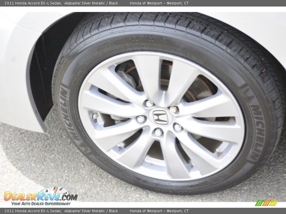 2011 Honda Accord EX-L Sedan Alabaster Silver Metallic / Black Photo #21