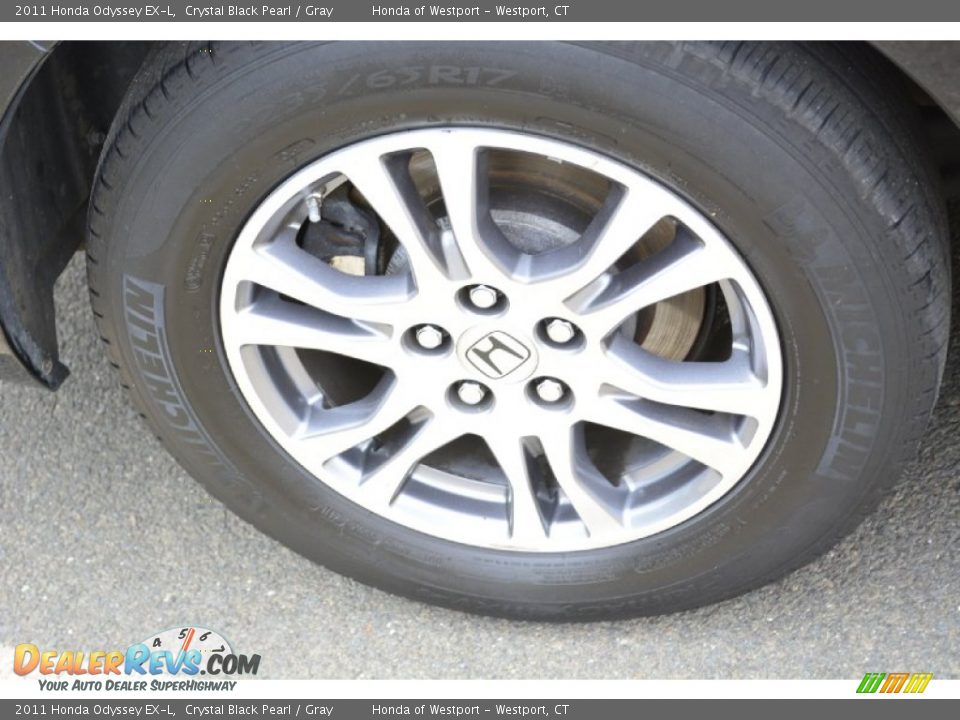 2011 Honda Odyssey EX-L Crystal Black Pearl / Gray Photo #20